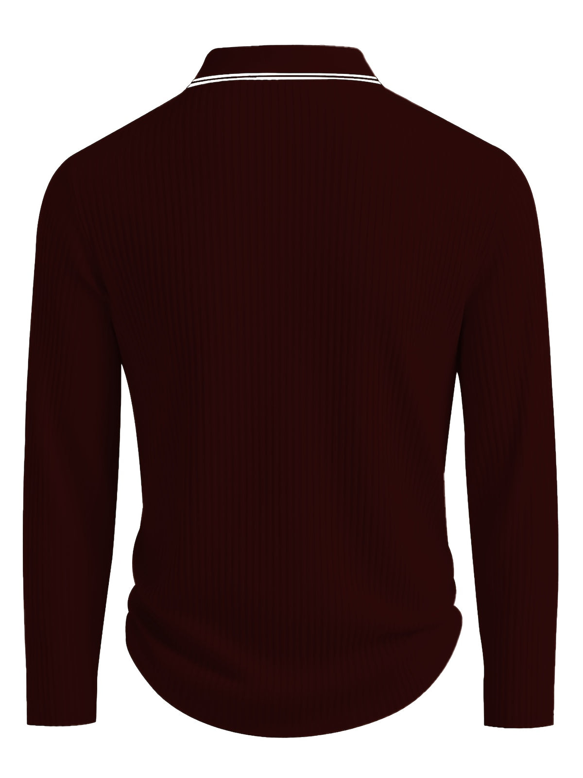 Polo à rayures homme – Haut décontracté à manches longues coupe décontractée
