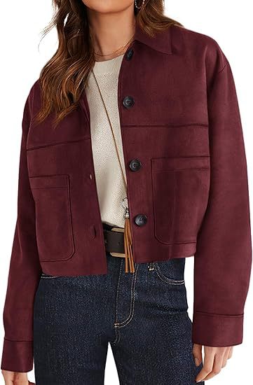 Blouson court femme en simili-daim – Style léger pour les trajets quotidiens