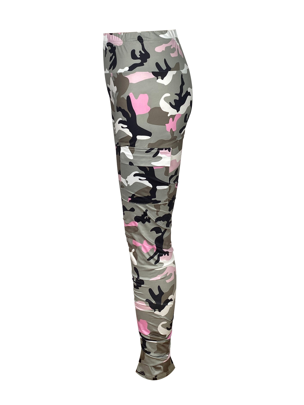 Legging de sport taille haute camouflage pour femme – Tissu stretch avec poches latérales