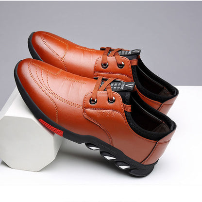 Chaussures de ville classiques plates en cuir PU pour hommes Loom & Soul™ – pour le travail et les occasions formelles