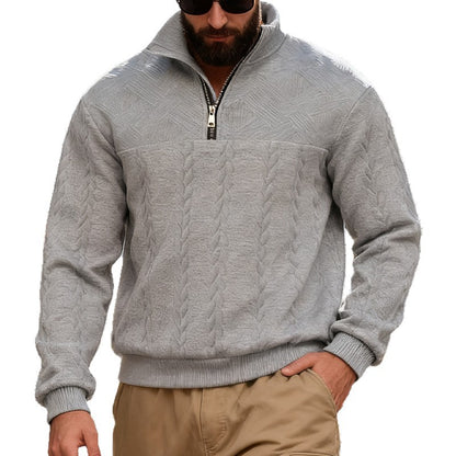 Veste à capuche zippée pour homme – Sweat-shirt décontracté coupe ample avec col montant