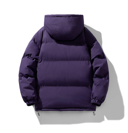Loom & Soul™ Manteau à capuche d'hiver pour homme – Veste zippée rembourrée en coton épais pour la chaleur et le style au quotidien