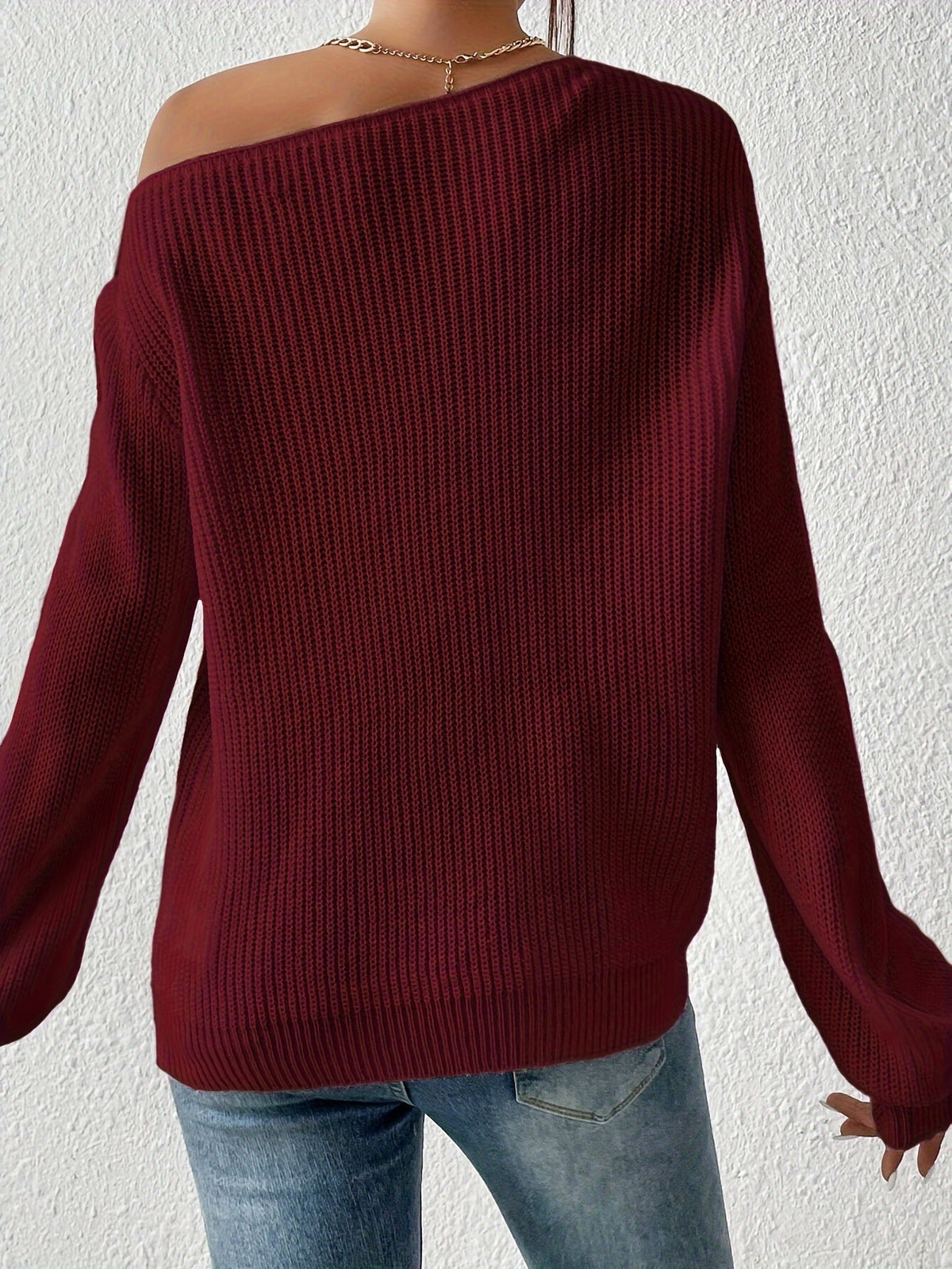 Chandail asymétrique pour femme – Pull élégant printemps/automne