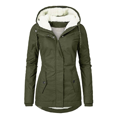 Loom & Soul™ Veste polaire à capuche confortable – Manteau d'hiver chaud zippé pour femme avec poches et doublure en fausse fourrure
