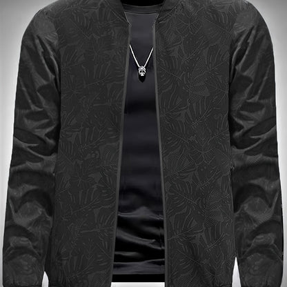 Veste de baseball imprimée pour homme – Manteau léger et décontracté à fermeture éclair style urbain