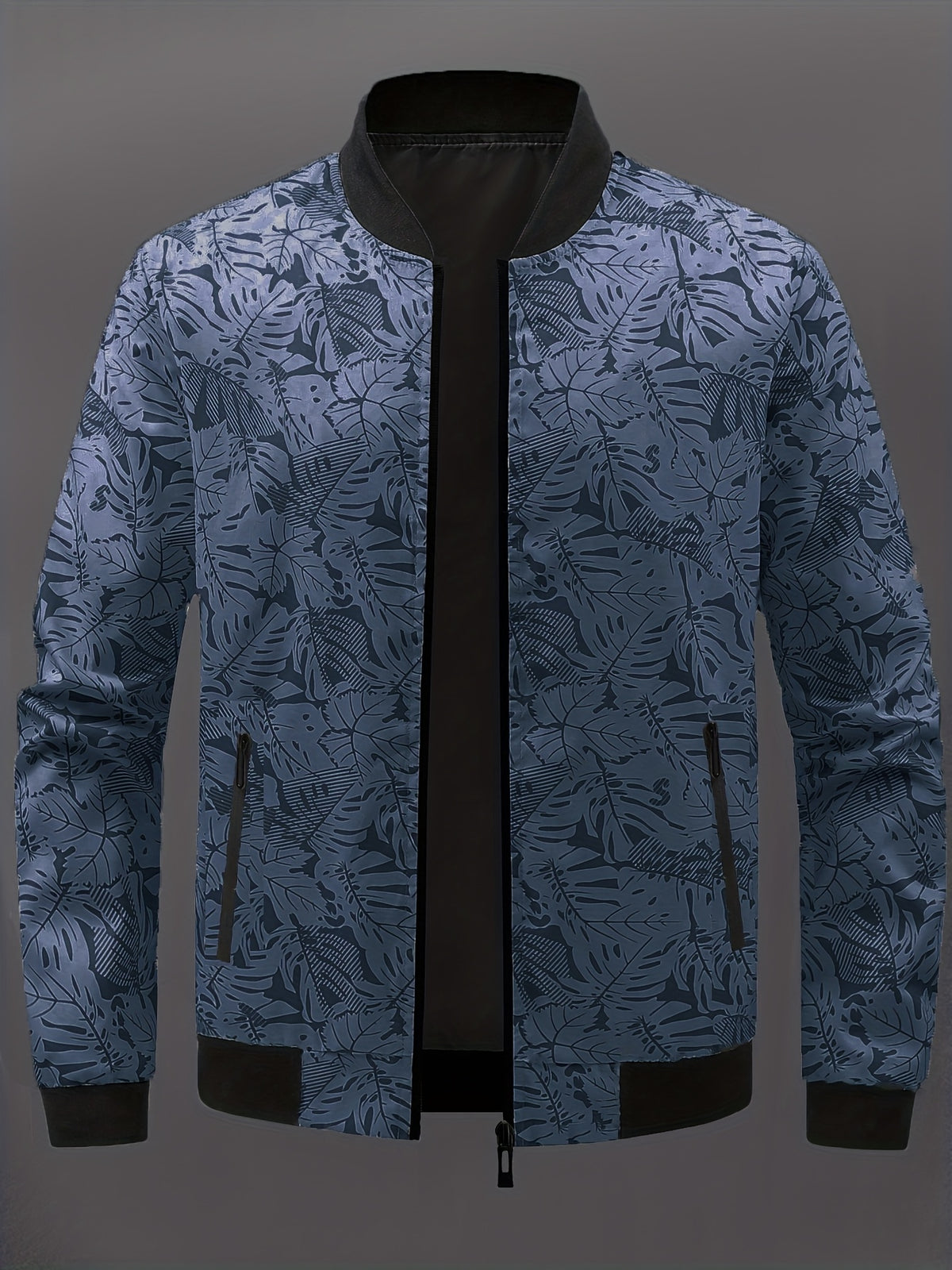 Veste de baseball imprimée pour homme – Manteau léger et décontracté à fermeture éclair style urbain