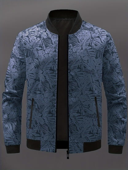 Veste de baseball imprimée pour homme – Manteau léger et décontracté à fermeture éclair style urbain