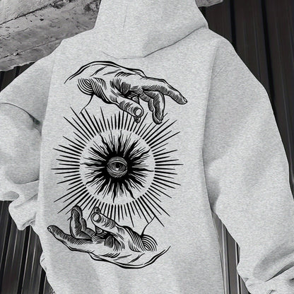 Pull à capuche léger pour homme – Graphisme minimaliste, idéal pour le printemps